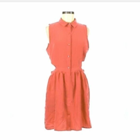 TCEC Los Angeles• Coral Cut-Out Retro Style Dress - Picture 14 of 16